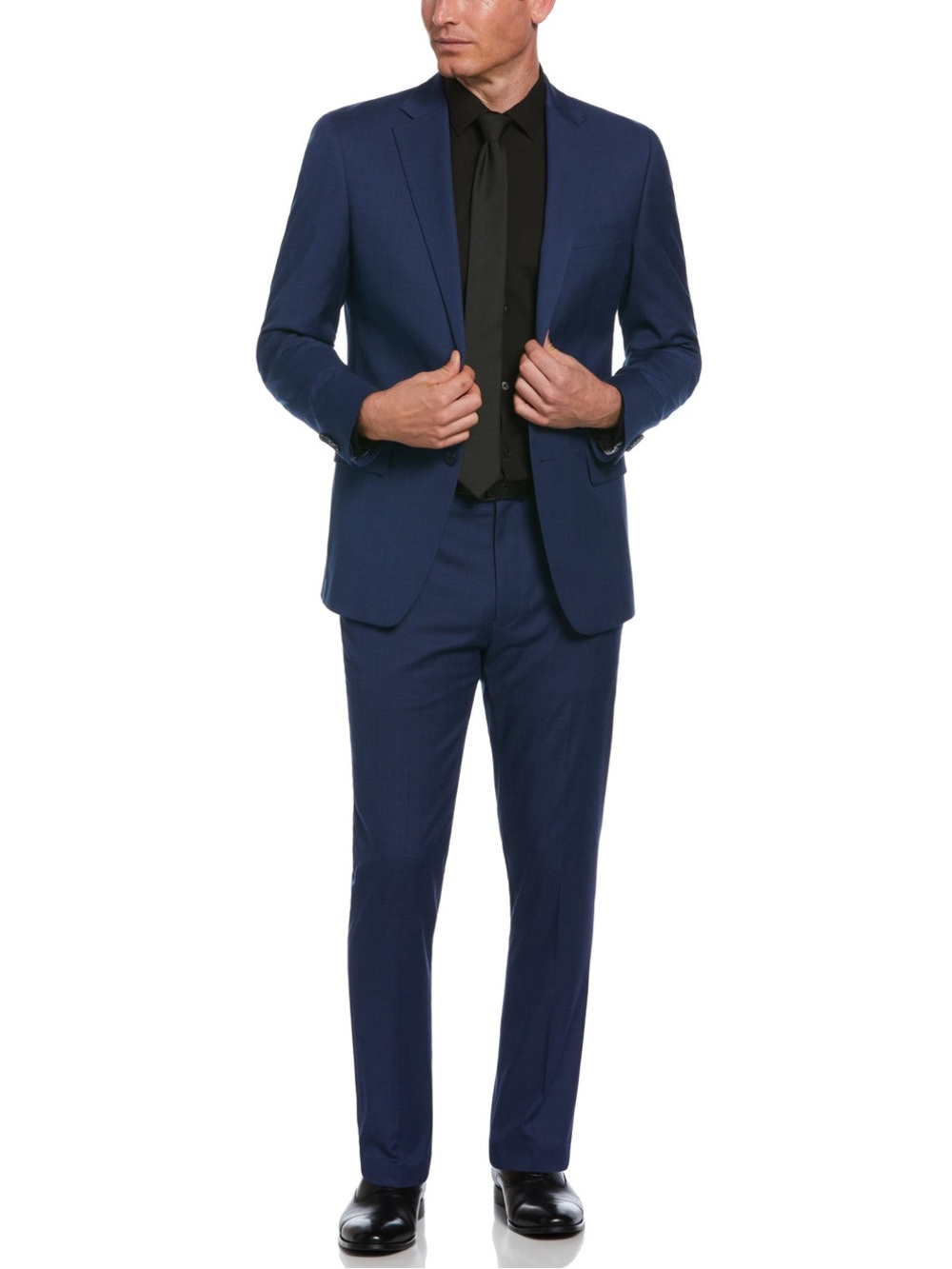 Classic Perry Ellis Navy suit w/ Burgundy Tie